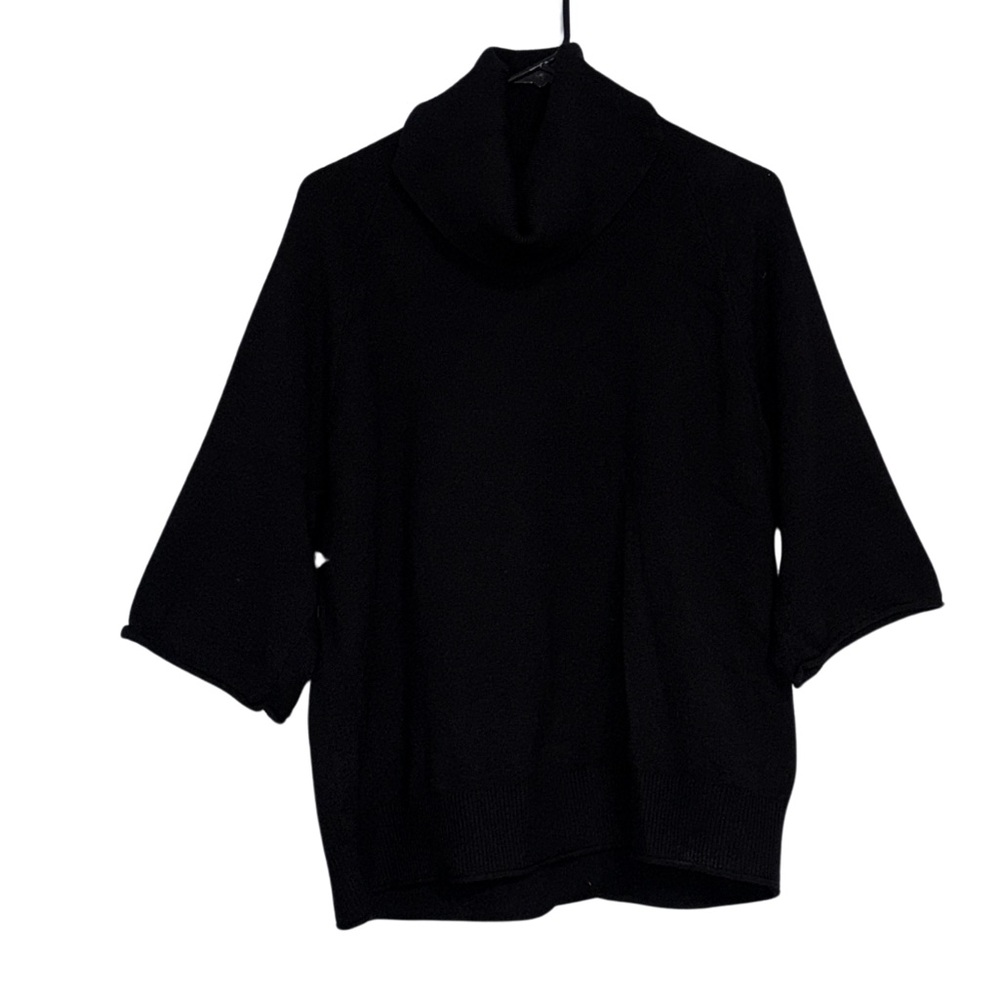 LOFT Outlet Black Cowl Neck 3/4 Sleeve Sweater – Size Large
